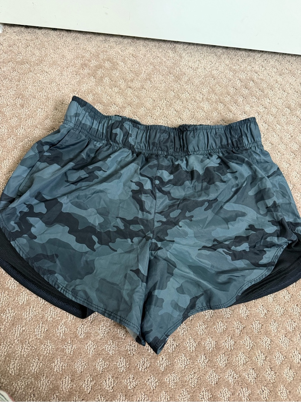 Athletic Works Women’s Green/Black Camo Athletic Shorts